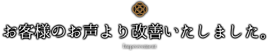 お客様の声より改善いたしました。